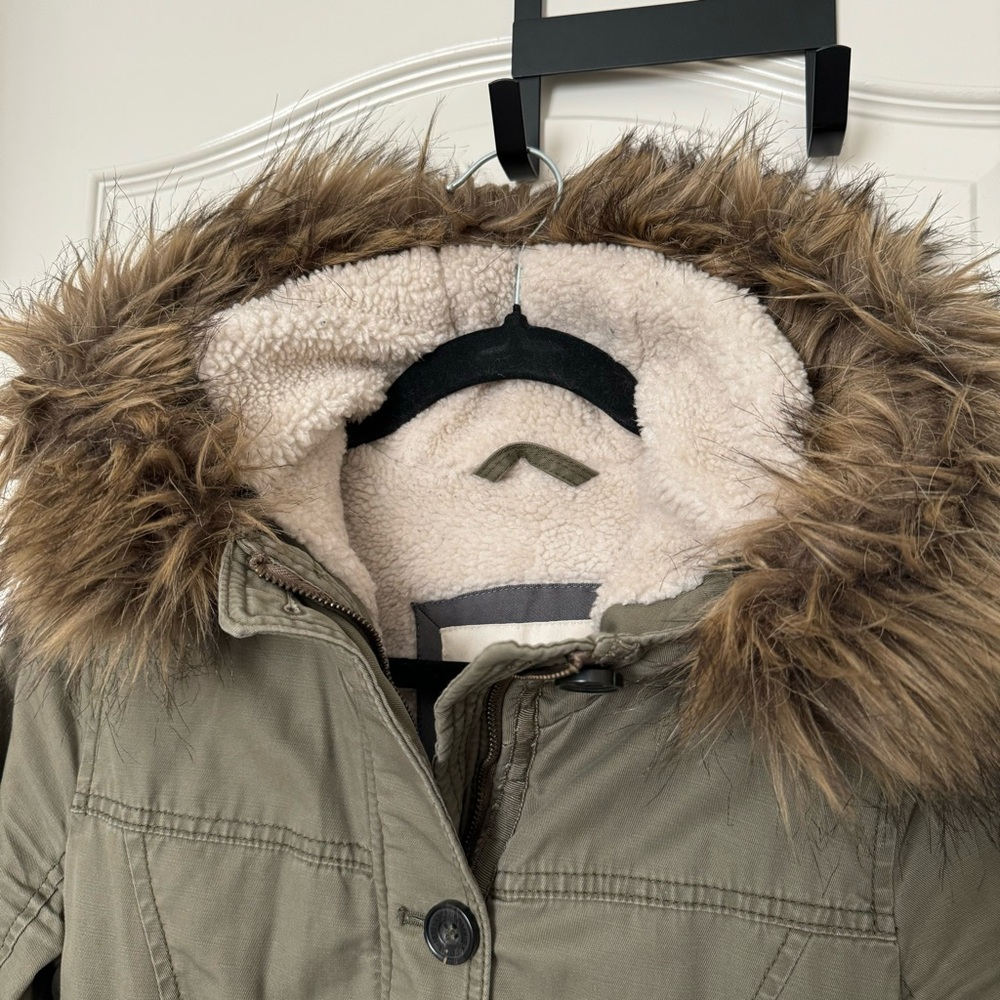 Abercrombie & Fitch Sherpa Lined Utility Jacket C… - image 2